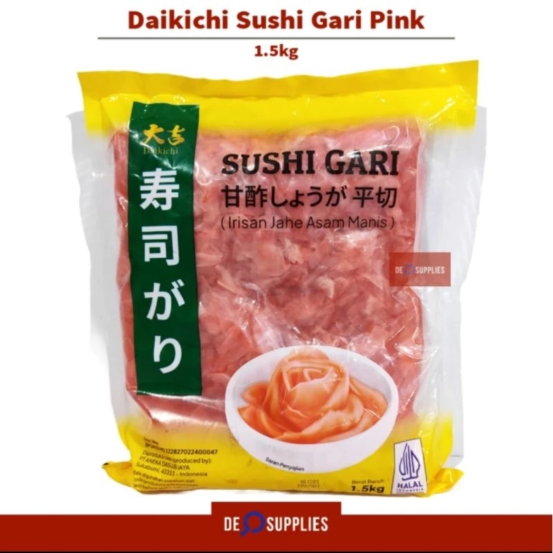 

Daikichi Sushi Gari Pink Halal 1.5kg - Acar Jahe Sushi Ginger Java