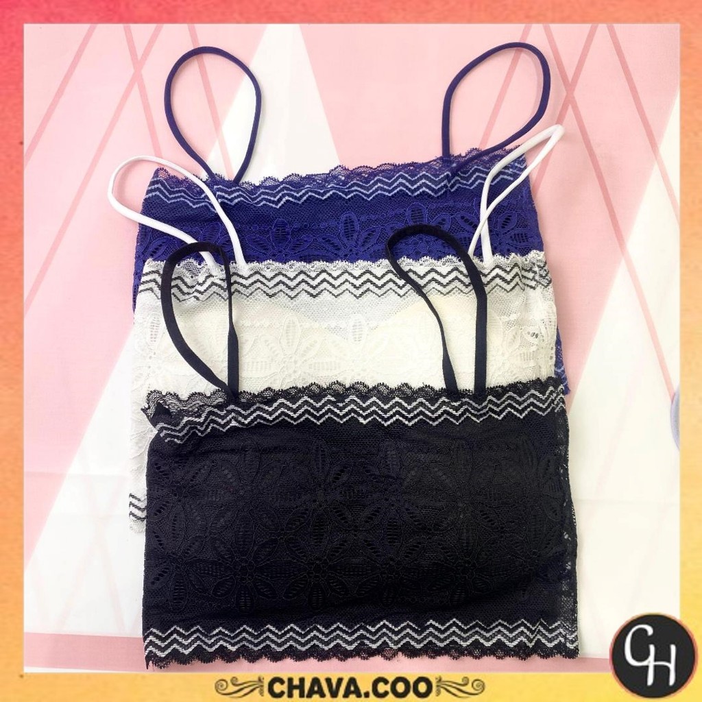 CHAVA | BR924 Bra Renda Brukat Seamless Sport Bra BH Wanita Motif Bunga Import cod