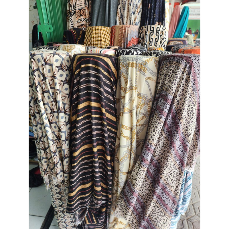 Kain Katun Rayon Viscose Motif | Katun Rayon Motif Meteran