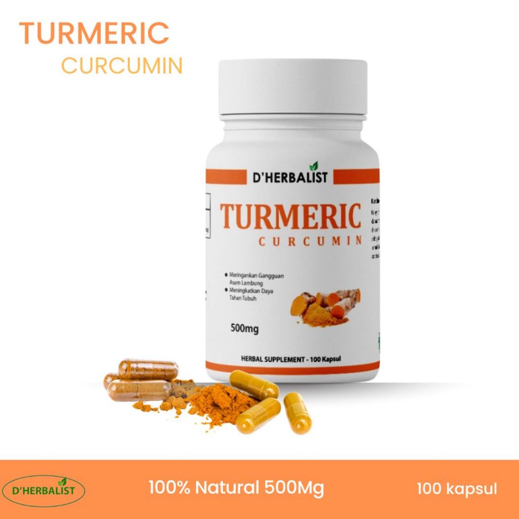 D'herbalist Turmeric Curcumin - kapsul kunyit