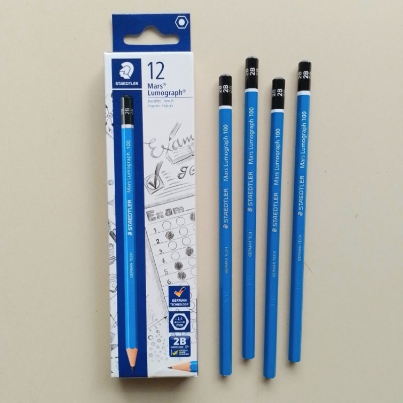 

Pensil Kayu Pensil 2B Staedtler Mars Lumograph ( 12 Pcs ) [ Original ]