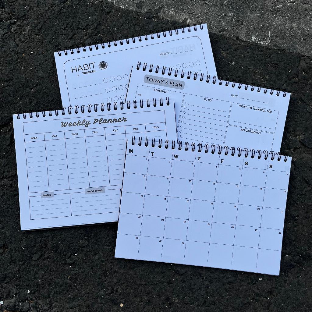 

[ TOOKE ] Planner Harian / Agenda / Notebook / Journal / Weekly / Daily / table to-do-list Kraft Cover Spiral