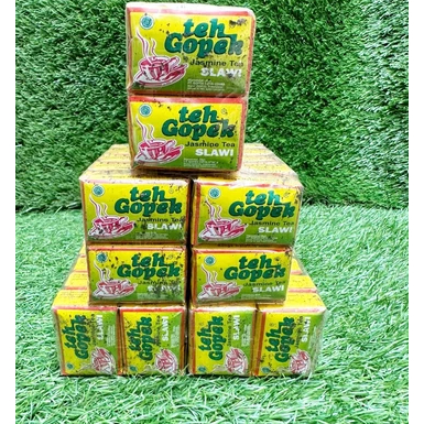 

Teh Gopek Jasmine Khas Tegal Slawi 1 pack isi 10pcs / Teh Gopek Kuning Jasmine Slawi