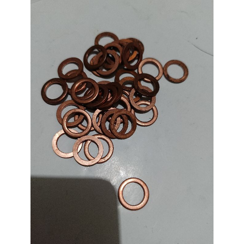 [HARGA PER 50 PCS] PAKET RING TEMBAGA UKURAN 14' BAUT SELANG CAKRAM TEBAL HARGA GROSIR SESUAI GAMBAR