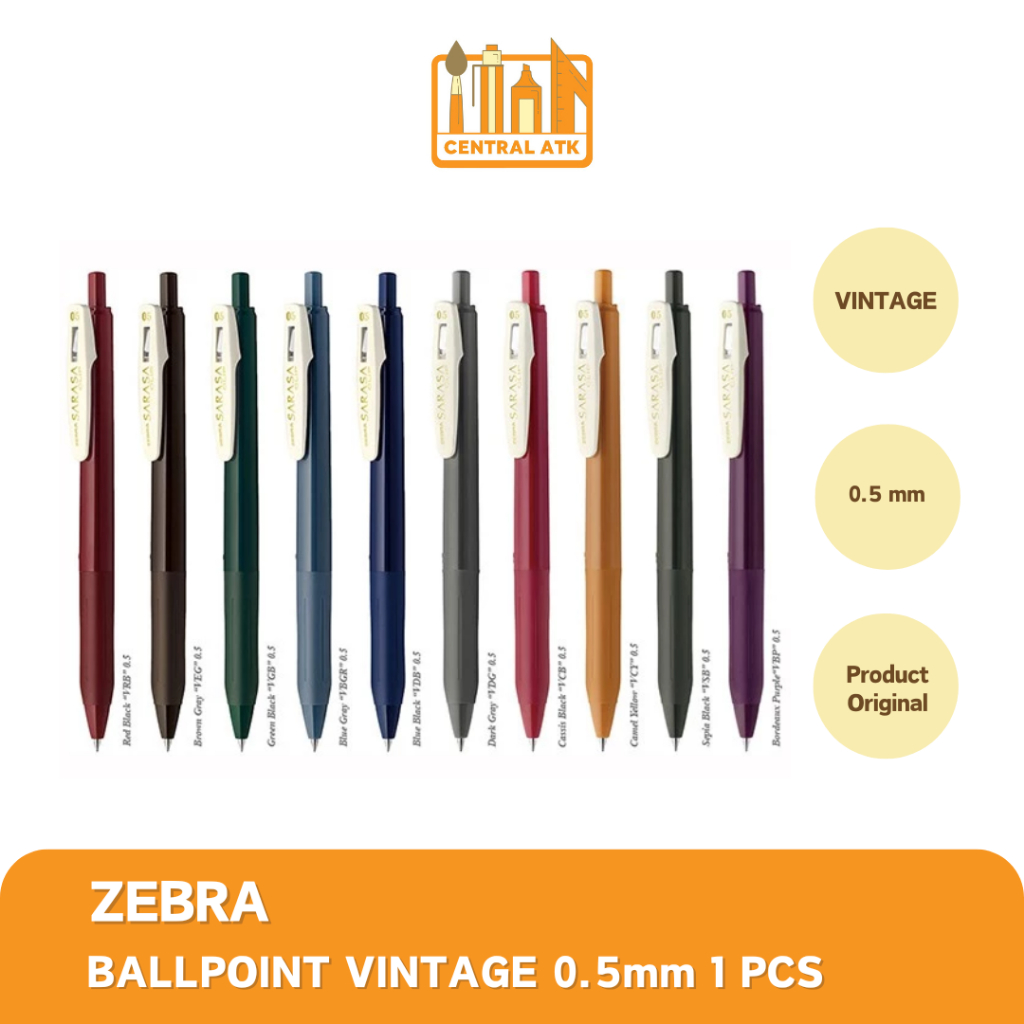 

BOLPEN / PULPEN ZEBRA SARASA 0.5 VINTAGE (1 PCS)