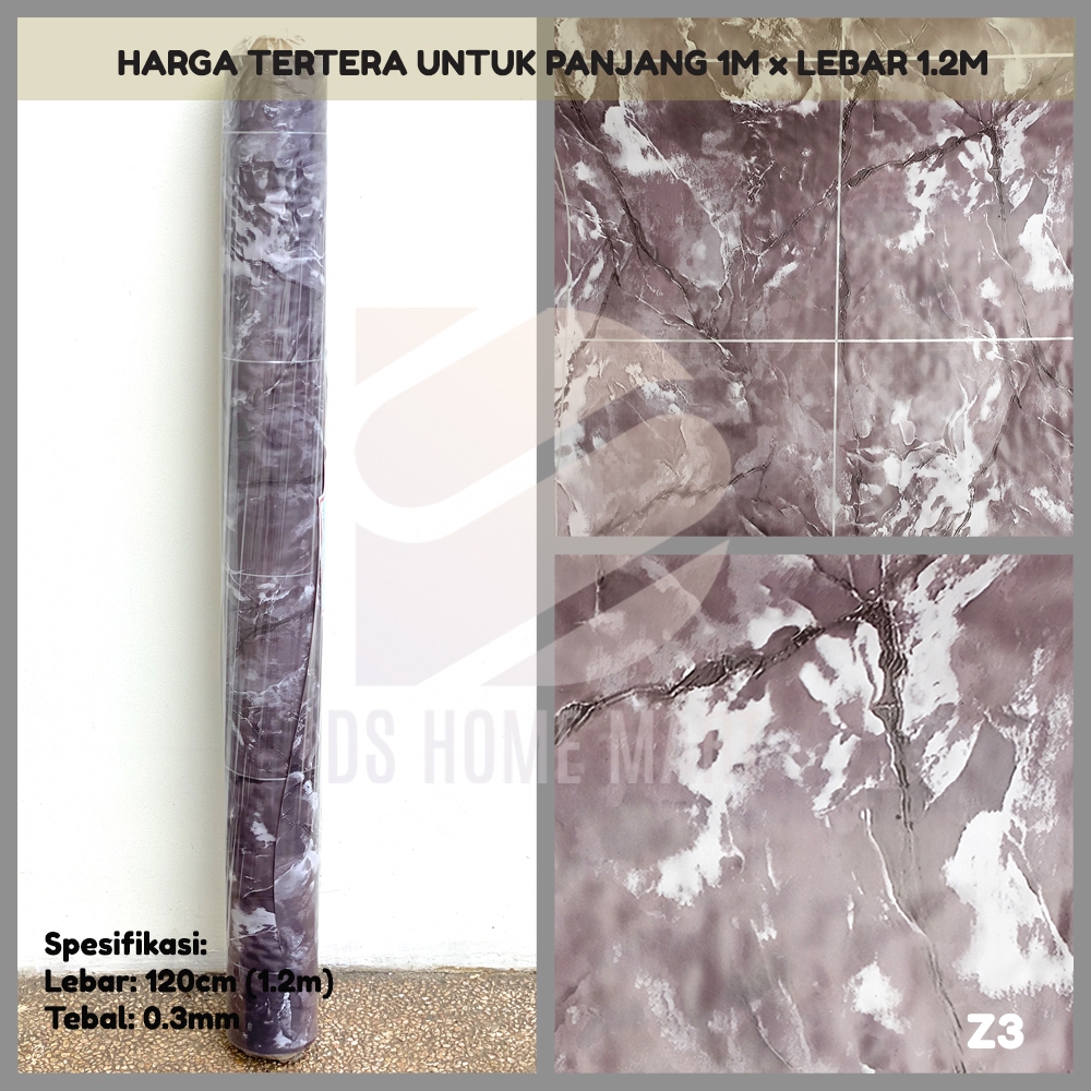 Z3 - PER METER Karpet Lantai Tikar Plastik Vinyl METERAN dengan Lebar 1.2m