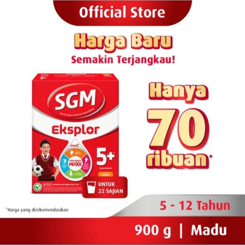 

SGM Eksplor 5+ dengan IronC Susu Bubuk Rasa Madu 900GRAM