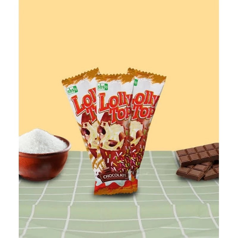 

Lolly top Chocolate 1 renceng isi 10