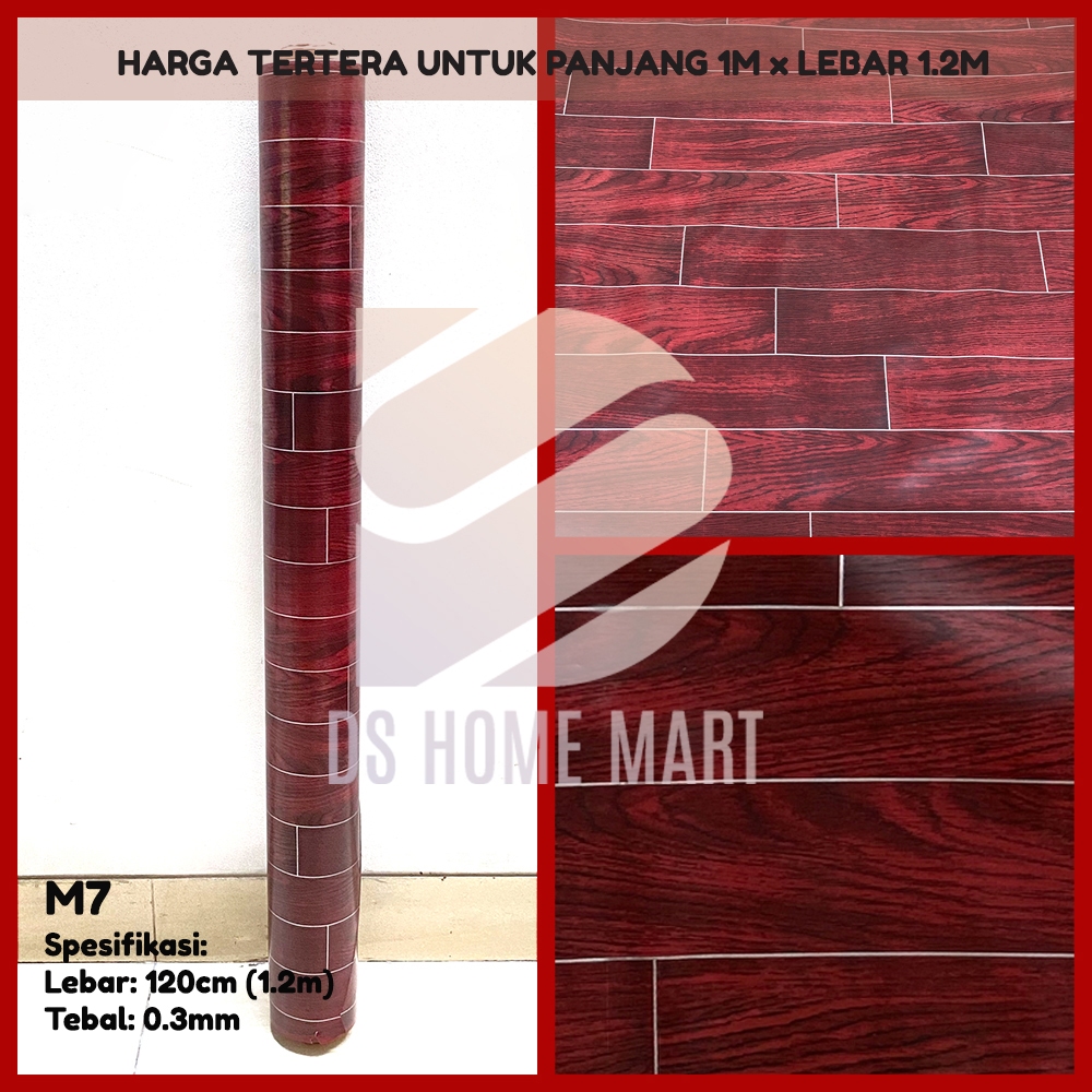 M7 - PER METER Karpet Lantai Tikar Plastik Vinyl METERAN dengan Lebar 1.2m