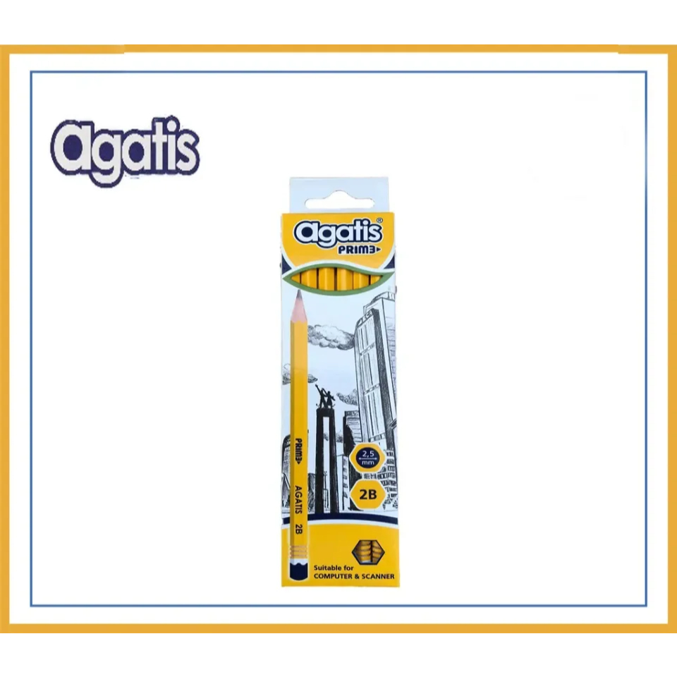 

Pensil Tulis Agatis Yellow Prime 2B Writing Pencil / Agatis Eco Blue / AGATIS NEOPEX 2B Hexagonal