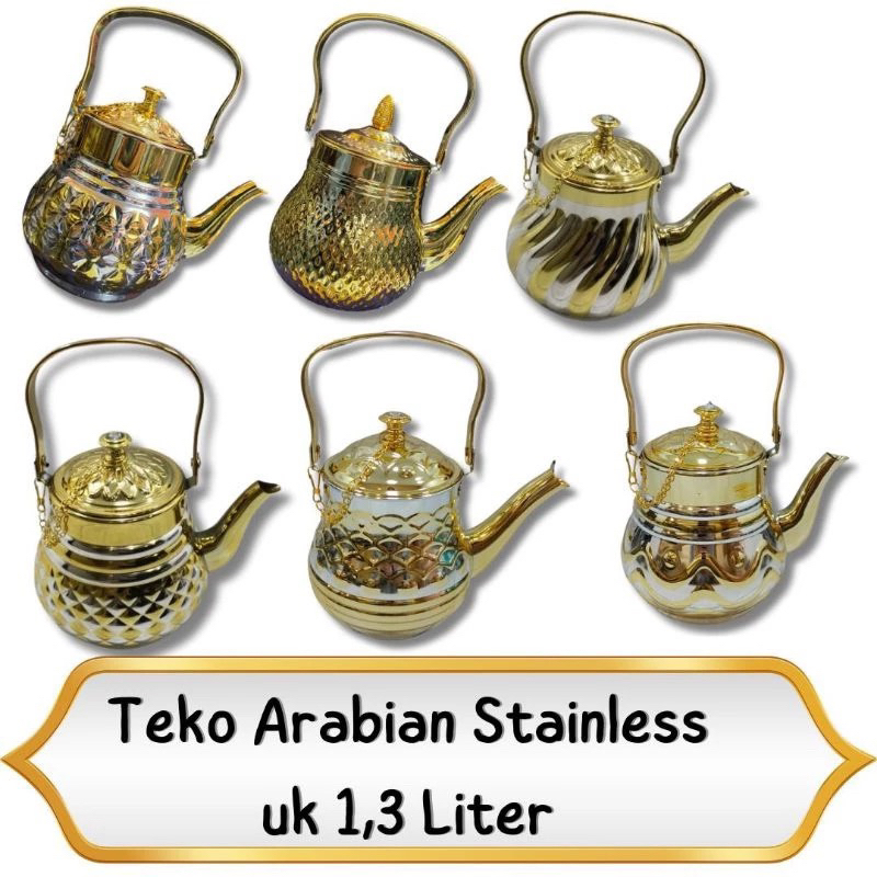 OLEH OLEH HAJI DAN UMROH TEKO IBRIK PREMIUM TEKO ARABIAN BAHAN STAINLES ANTI KARAT DAN TEBAL I TEKO 