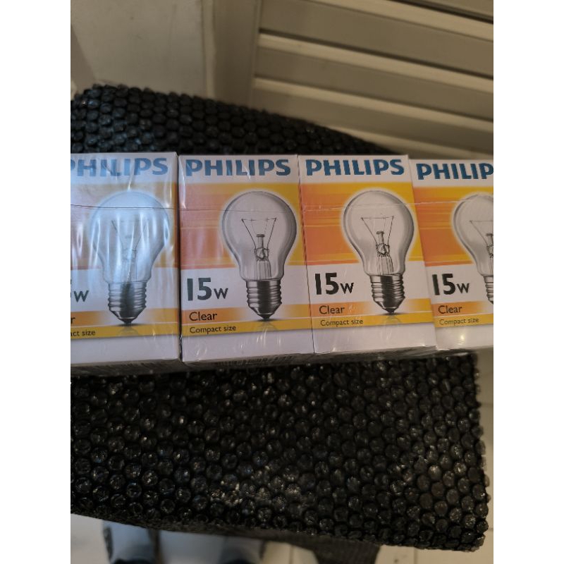 Lampu philips pijar 15w clear E27 philips