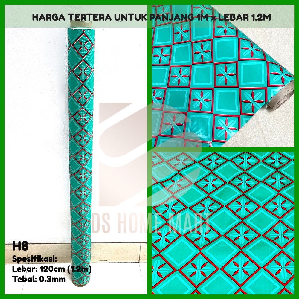 H8 - PER METER Karpet Lantai Tikar Plastik Vinyl METERAN dengan Lebar 1.2m