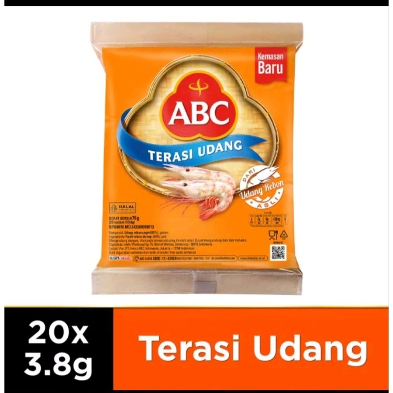 

Terasi ABC 1 pack isi 2 renteng