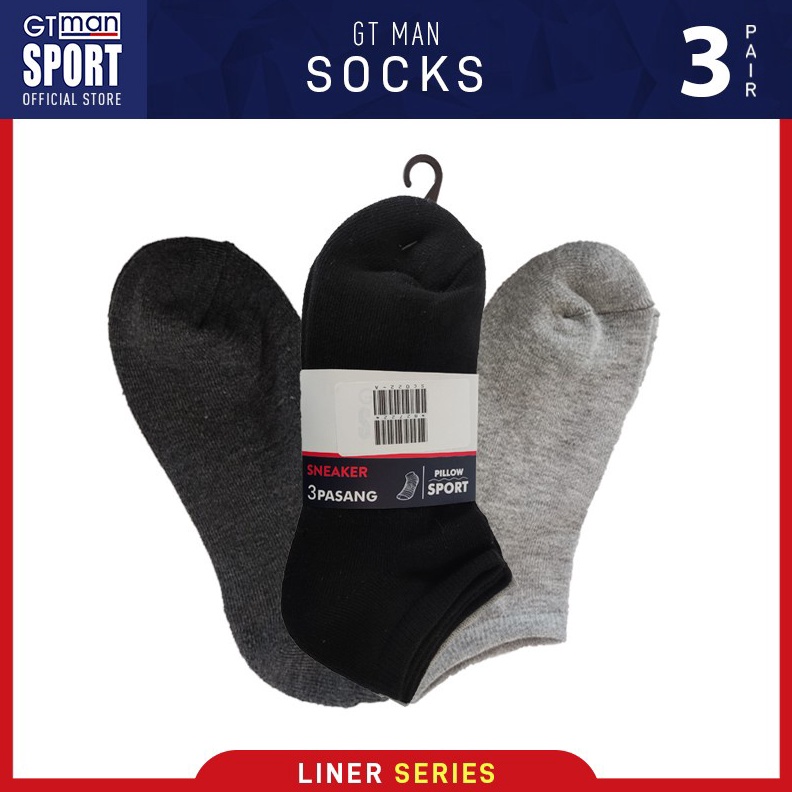 KODE L88W Kaos Kaki SNPILLOW1 Isi 3 Pairs  Men Short Socks