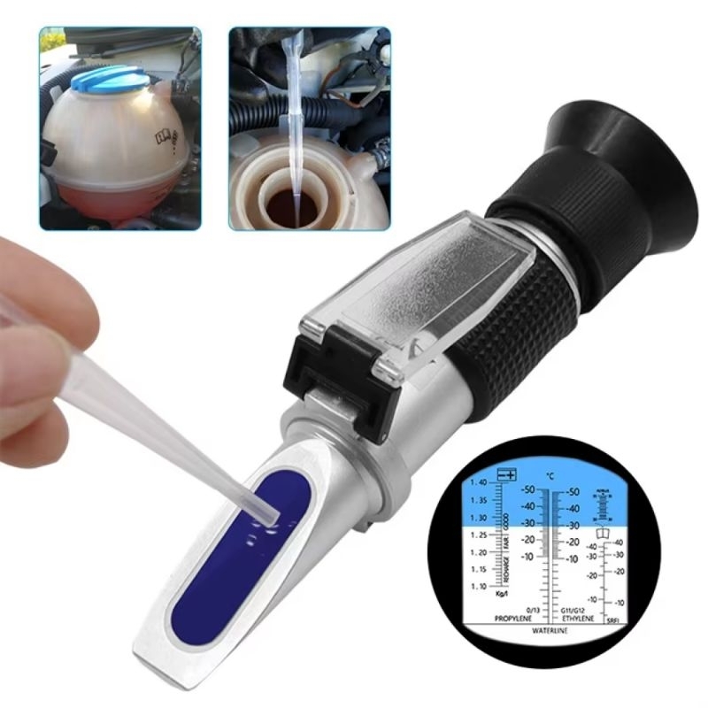 ATC Refraktometer Alat Ukur Titik Beku Antifreeze Refractometer - ATC50 - Black