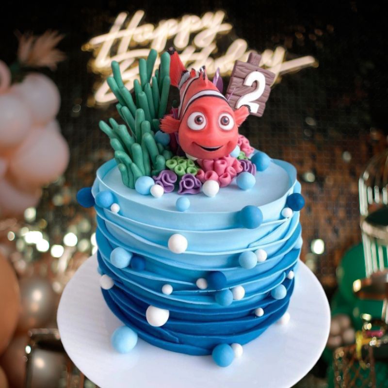 

custom fondant cake birthday nemo