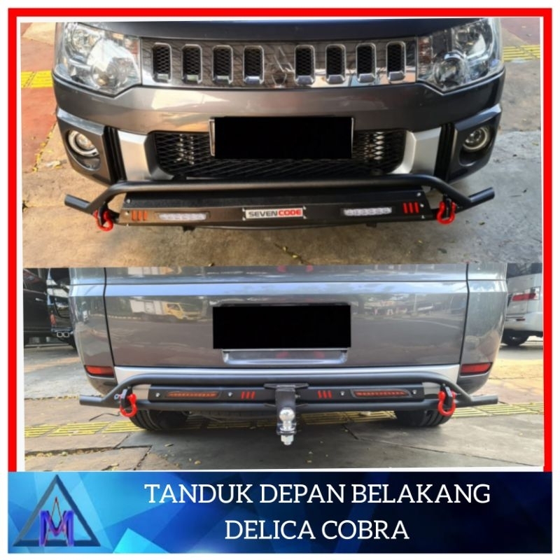 Paket Tanduk Depan Belakang Cobra Besi Sevencode Bumper Depan Belakang Delica Cobra Sevencode