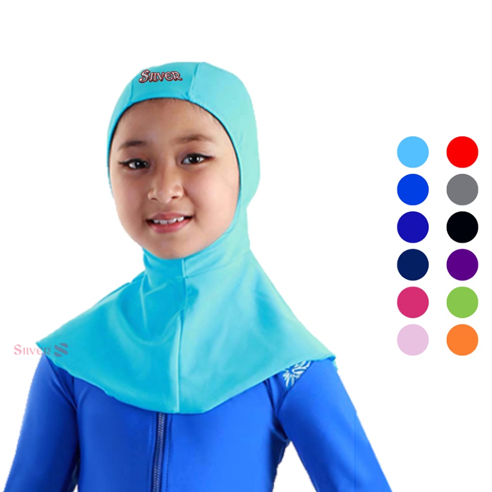 Modern SIER Topi Renang Kain Hijab  Topi Renang Kain Muslim  Topi Renang Anak  1717