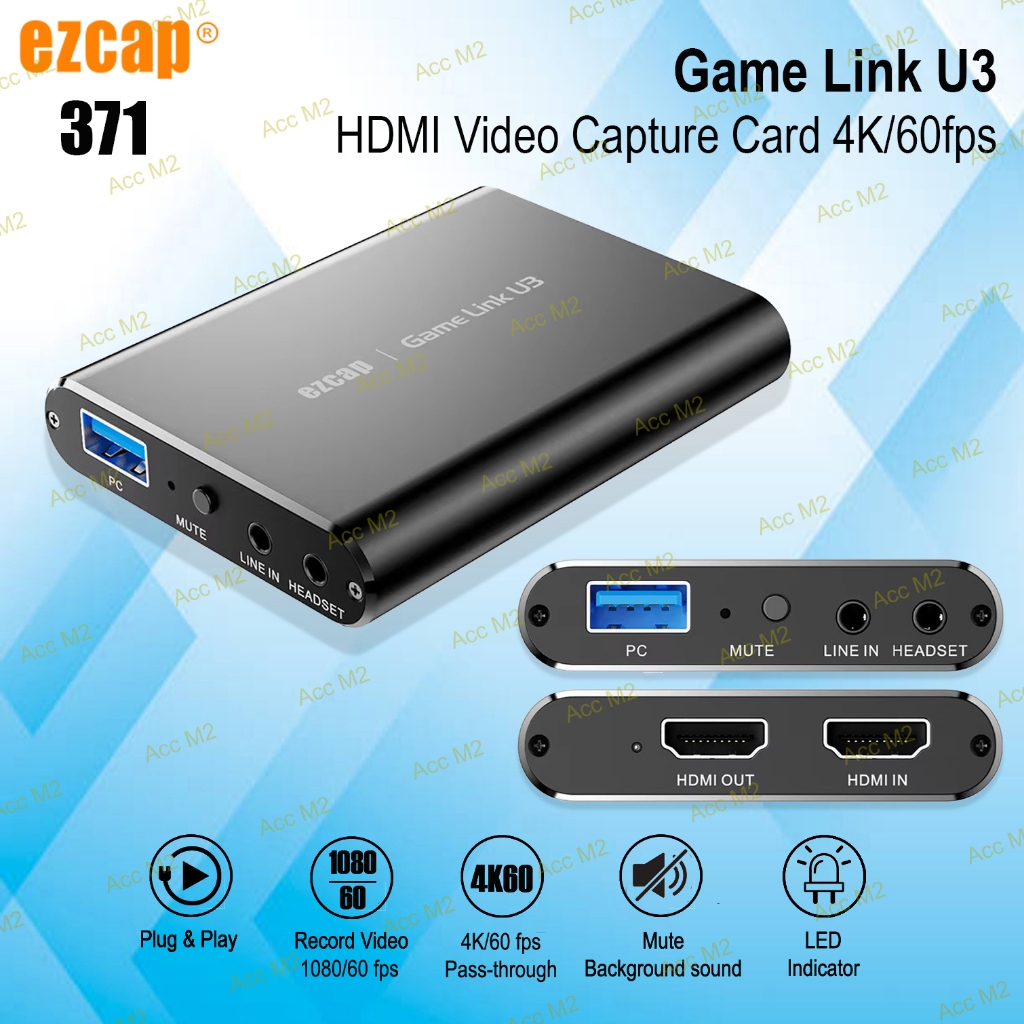 ezcap 271 GameLink U3 HDMI Capture Card USB 3.0 4K/60fps