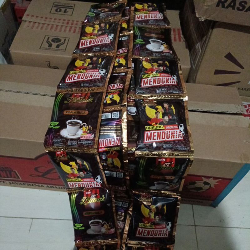 

kopi luwak hitam kopi +gula paket hemat 4renteng isi 60 pcs