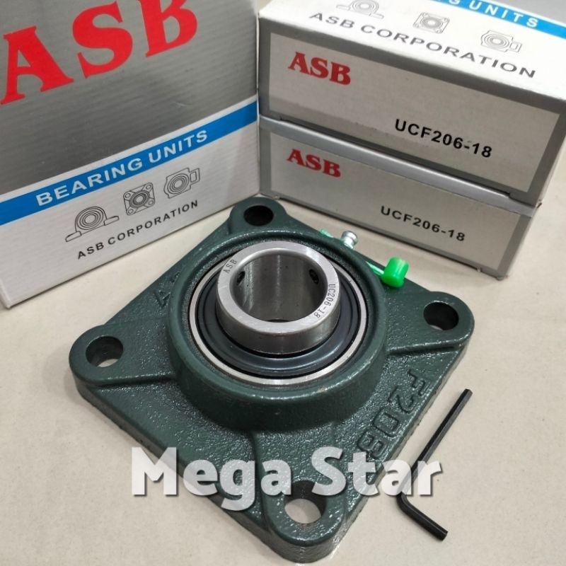 BEARING UCF 206-18 / UCF206-18 ( AS 28.575mm ) ASB asli