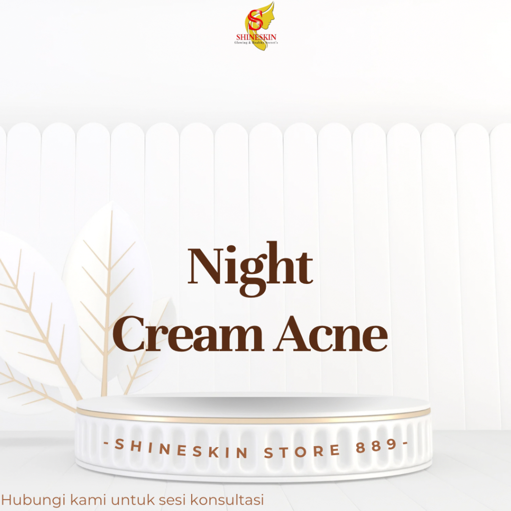 Shineskin Night Acne Cream / Cream Malam Acne / Malam Acne Whitening/ Cream Malam Berjerawat/ Krim