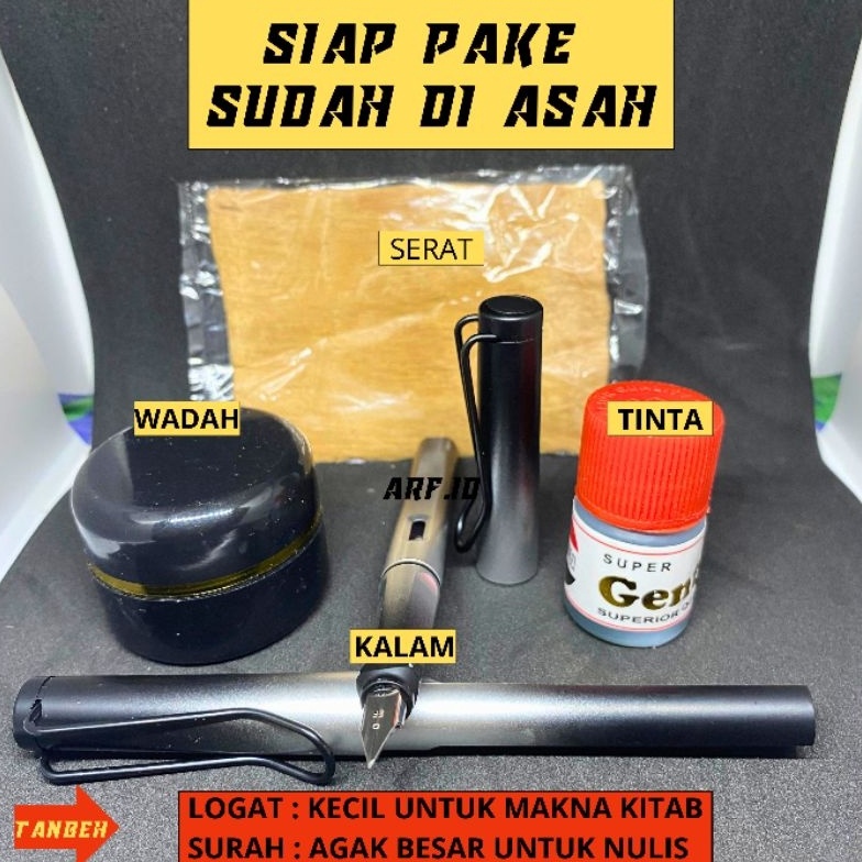 

ART D9H4 Siap Pake Pulpen Kaligrafi Fountain Pen Kalam Logat Dan Surah Kitab Sepaket Pena Sudah Di Asah