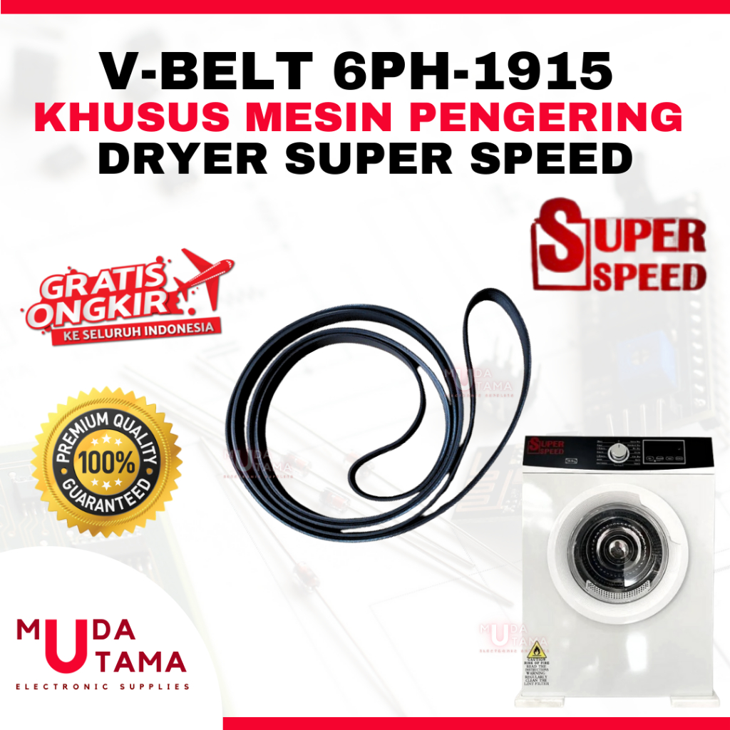 KARET MESIN PENGERING 6PH-1915 SUPER SPEED | BELTING DRYER SUPER SPEED 6PH 1915 | VANBELT DRYER LAUN