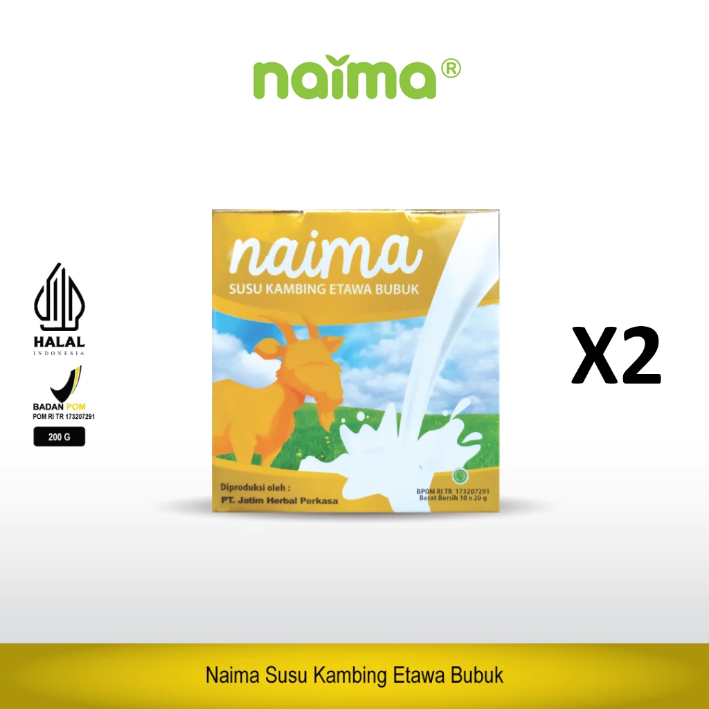 

Naima 2 Box Susu Kambing Etawa Bubuk Plus Madu Propolis Bee Pollen