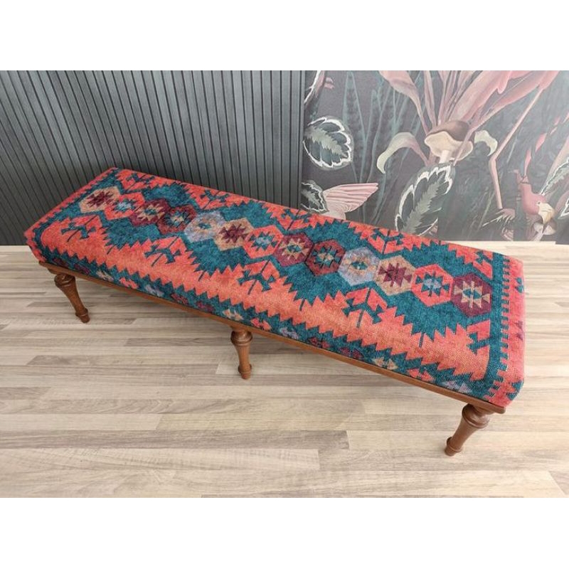 stool,Ottoman Bench motif kain tenun