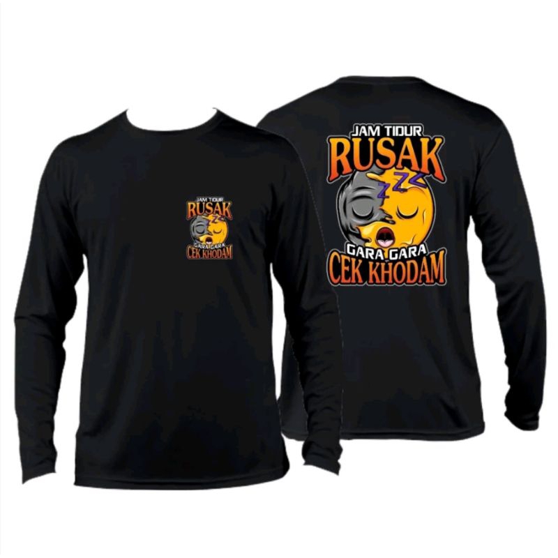 Kaos Cek Khodam Jam Tidur Rusak Gara Gara Cek Khodam Lengan Panjang