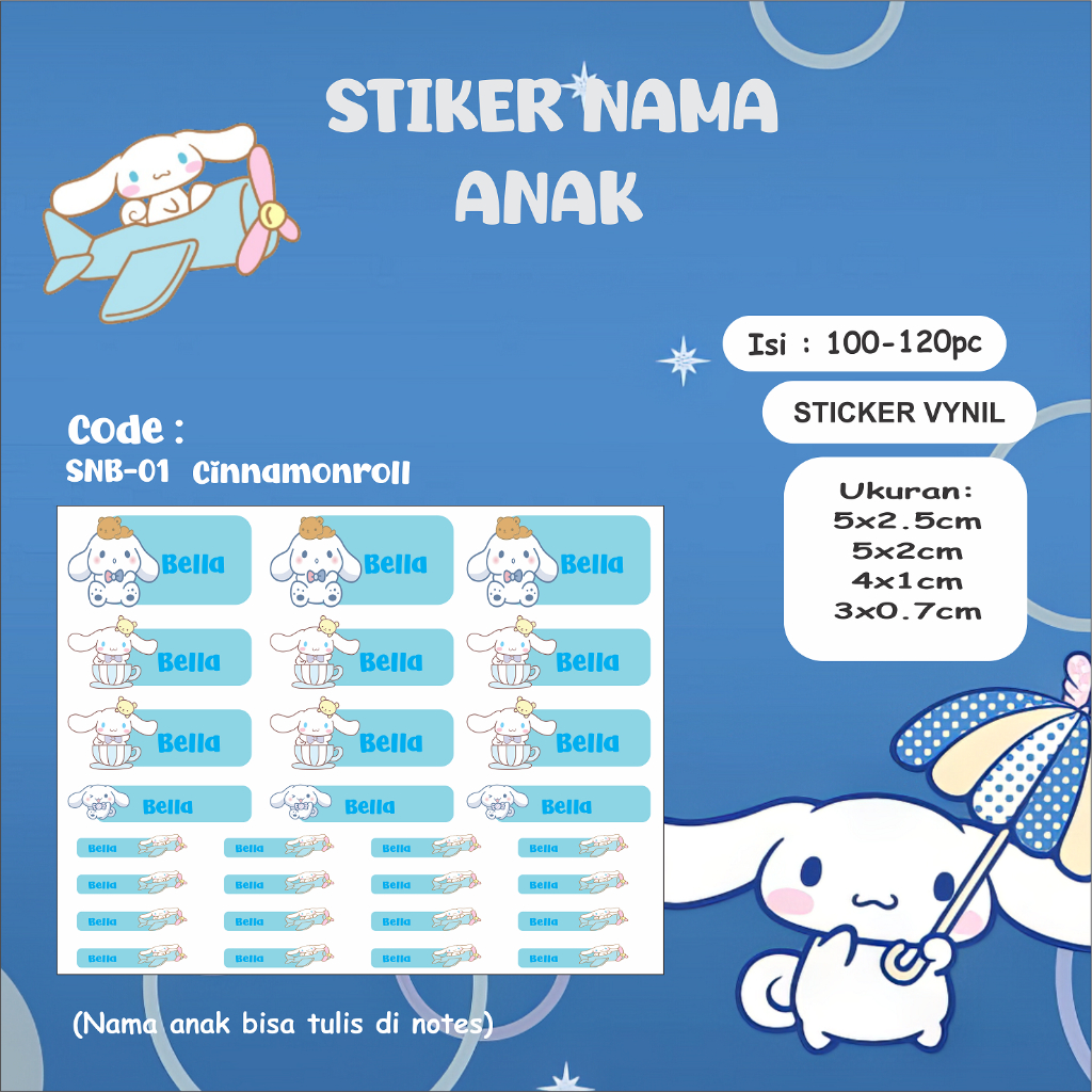 

STICKER LABEL NAMA ANAK CUSTOM