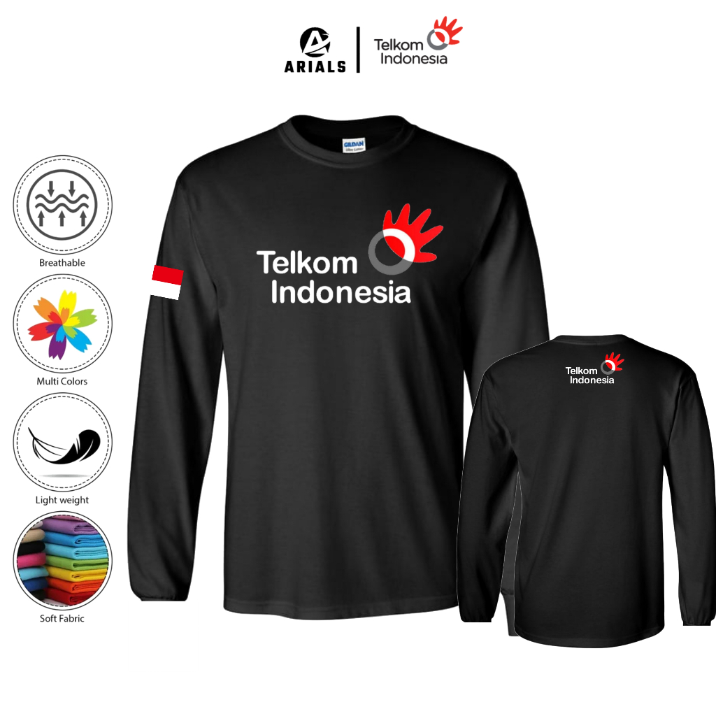 Arials Kaos Baju Lengan Panjang Telkom Indonesia