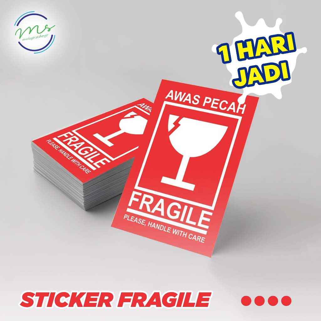 

STIKER FRAGILE PECAH BELAH | STIKER PECAH BELAH KEMASAN OLSHOP | LABEL PENGIRIMAN AWAS PECAH