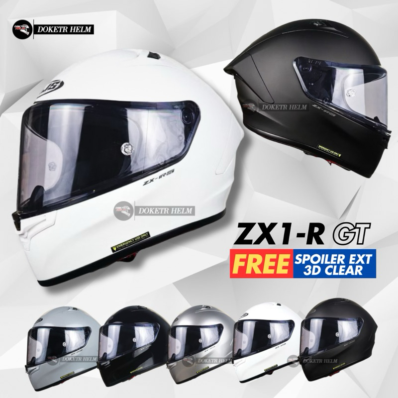 Helm NJS ZX-1R GT SOLID - Helm Full Face Polos NJS GT ORIGINAL