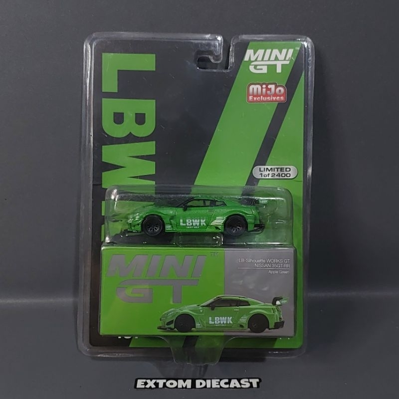 Mini GT No 437 Nissan Skyline R35 LBWK Apple Green