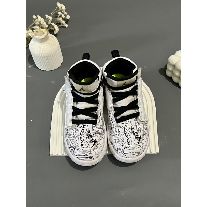 preloved PL sepatu anak nike air jordan 1 mid doodle gs