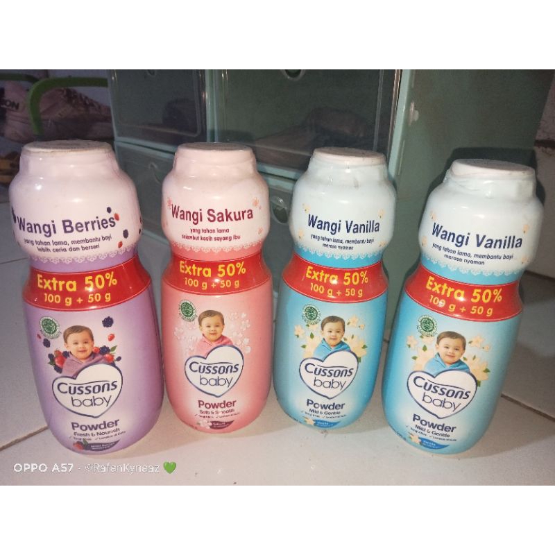 Bedak bayi Cussons 150 gram (100+50 gram) / Cussons Baby powder