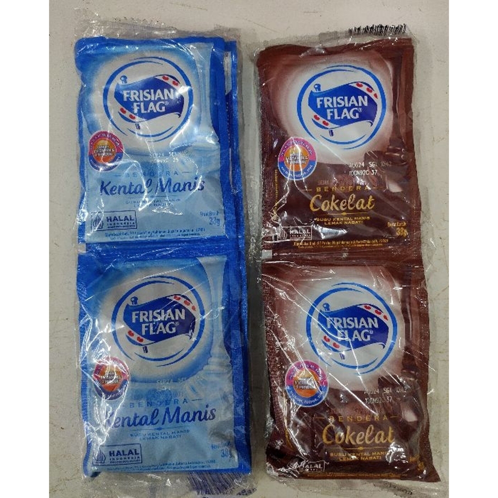 

Frisian Flag Susu Bendera Kental Cokelat Sachet - Condensed Milk