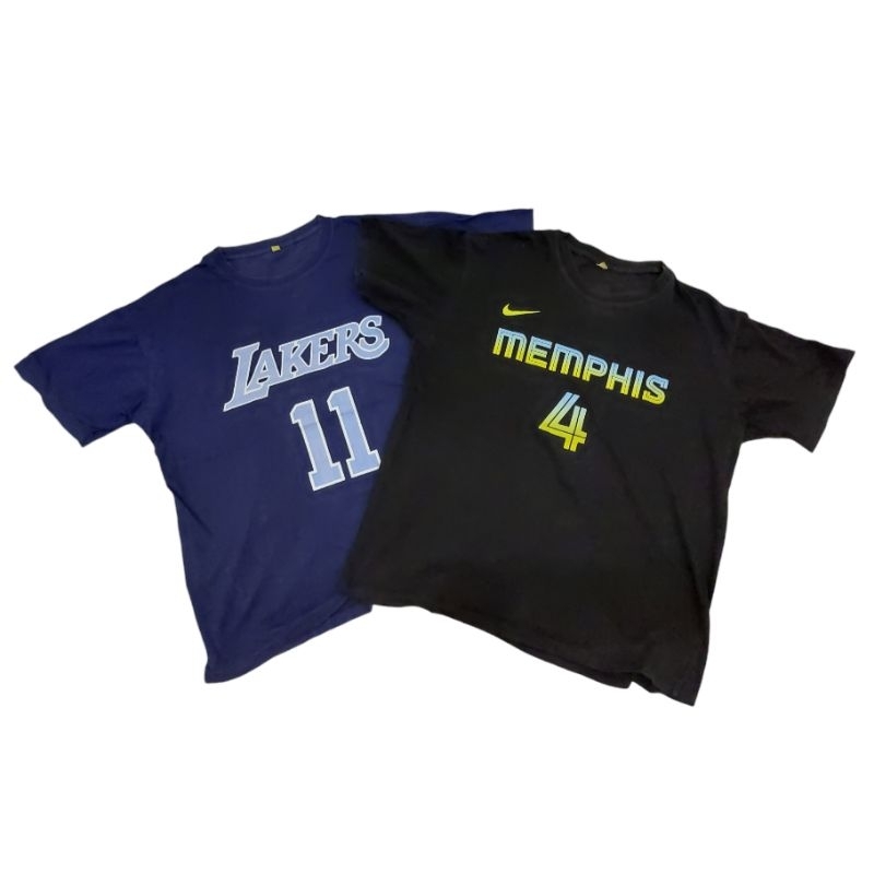 Kaos T-shirt NBA Lakers & Memphis CUSTOM Second