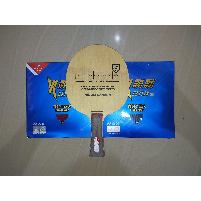 Set Ciamik Blade CUSTOM Butterfly Primorac Carbon + Rubber Reactor Ckylin Pro Pingpong Tenis Meja Pi