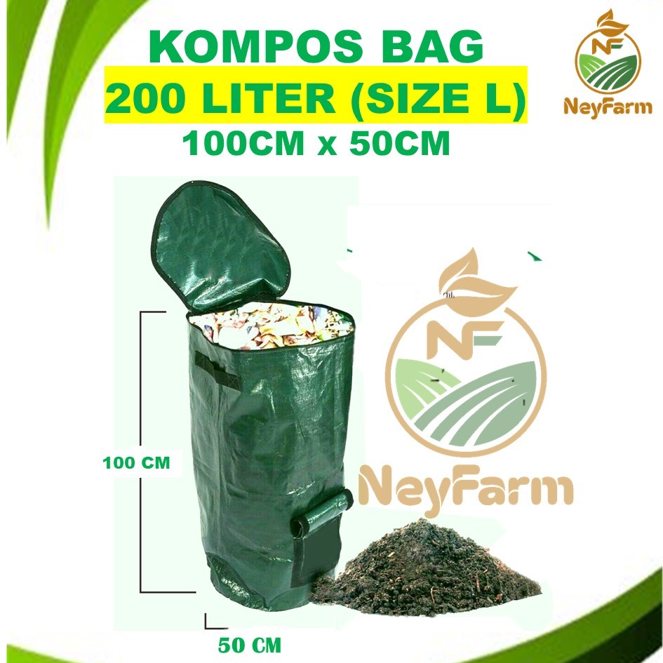 Compost Bag Size L Tas Pengolah Sampah Organik - Kompos Bag