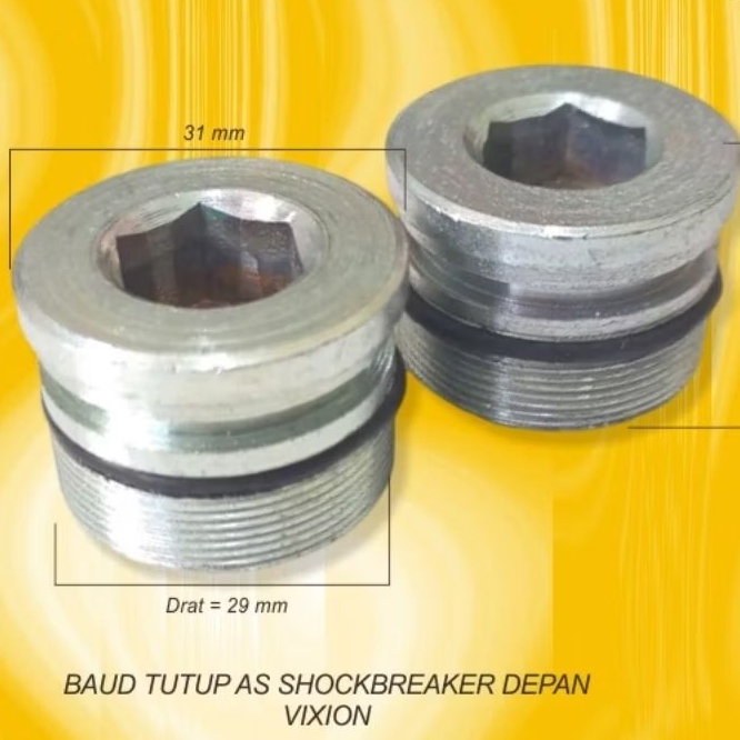 2pcs baut tutup as shock depan vixion