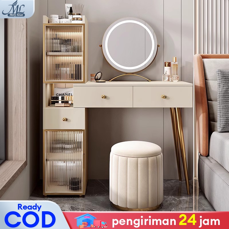 Meja Rias Aesthetic / Meja Rias Lampu / Meja Rias Minimalis / Meja Rias Sliding / Meja Make up