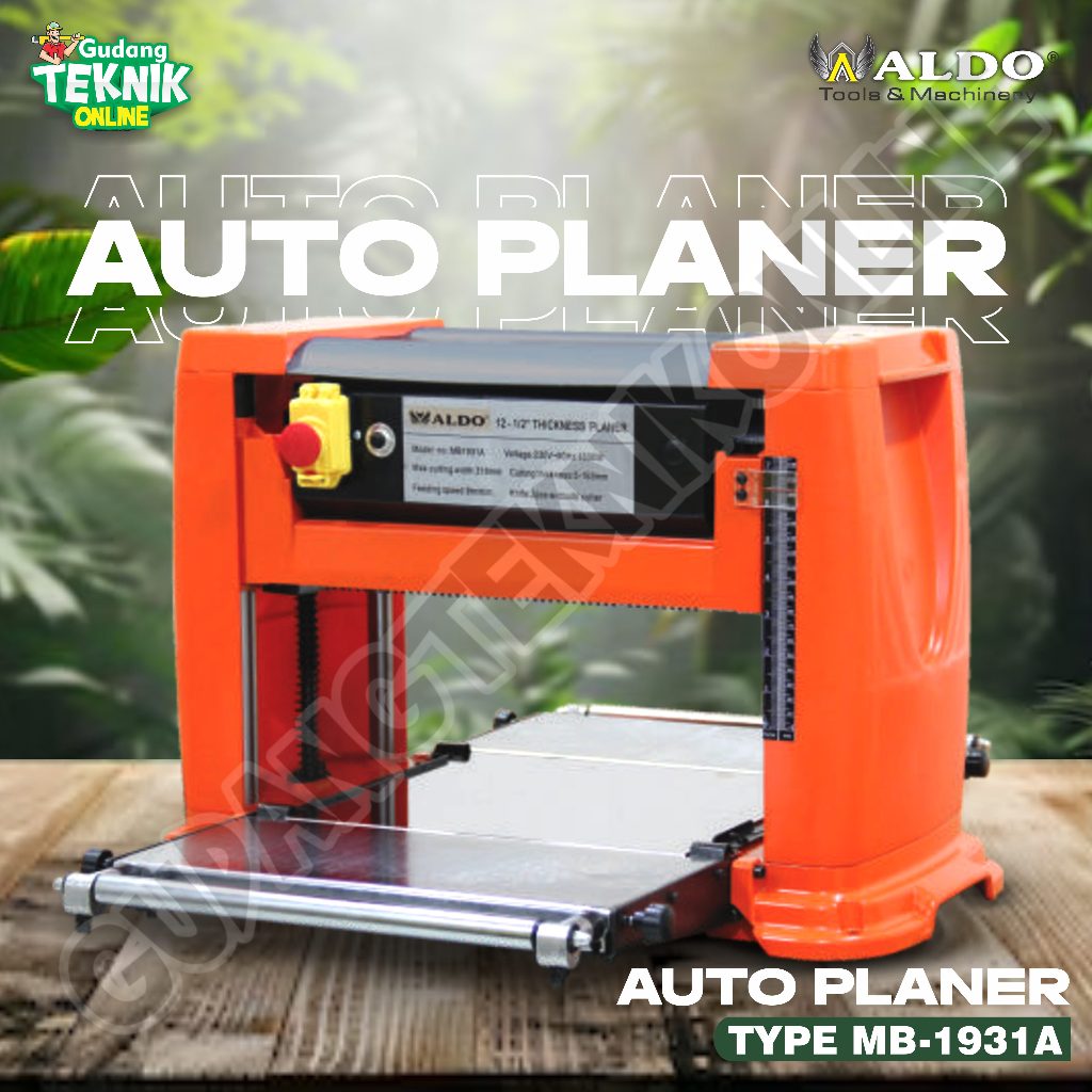 Mesin Planer Duduk 12" ALDO MB-1931A / Mesin Meja Planner Pasah Ketam Sugu Serut Kayu 12 Inch MB 193