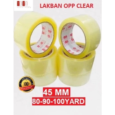 

[SATUAN] LAKBAN BENING ISOLASI SELOTIP OPP CLEAR TAPE 45MM TERMURAH