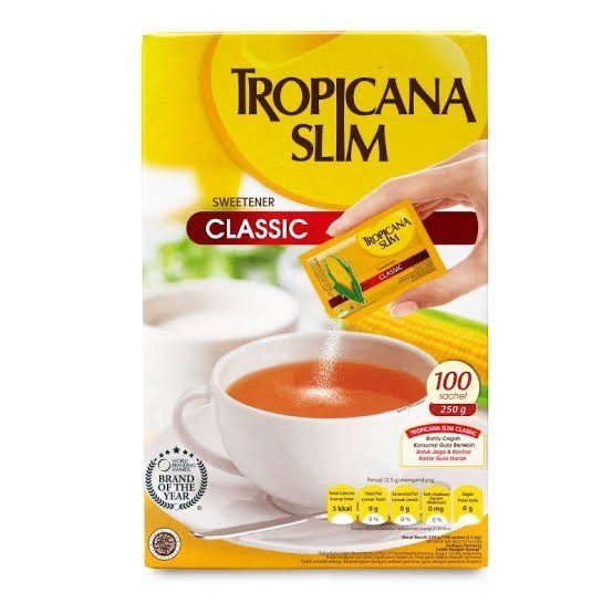 

TROPICANA SLIM SWEETNER CLASSIC 100 Sachet x 250gr Pemanis Alami
