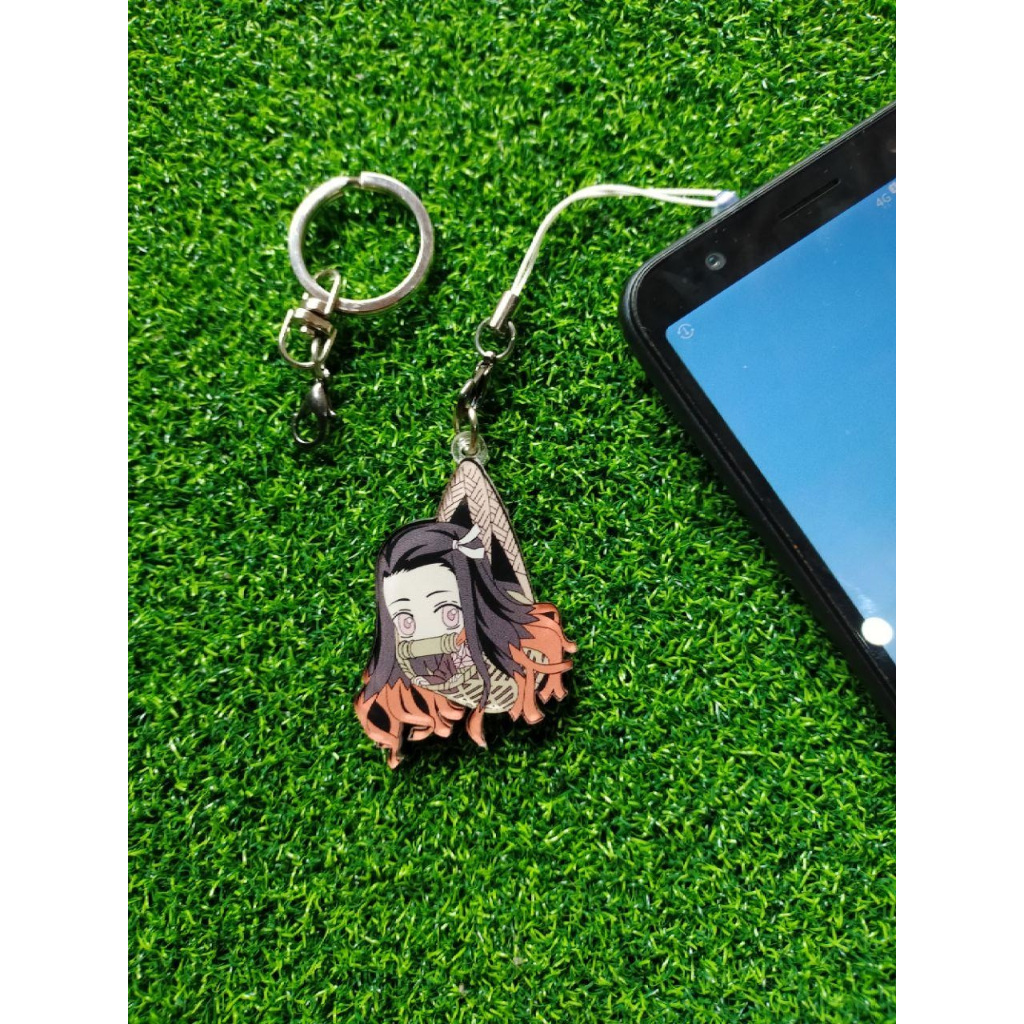 Pluggy / Dustplug / Gantungan Handphone Anime - Demon Slayer