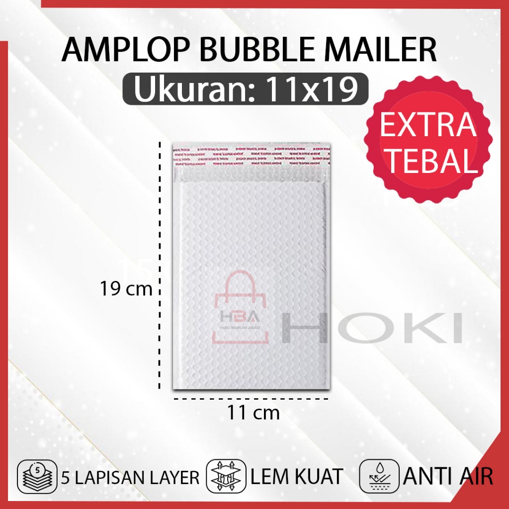 

Kantong Plastik Packing Amplop BUBBLE MAILER Putih 11x19 WHITE Bubble Wrap Polymailer Bungkus Paket Usaha Online Shop Murah